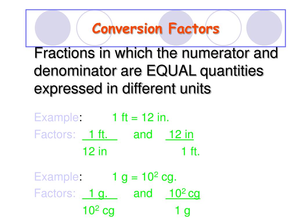 what is conversion factor in math