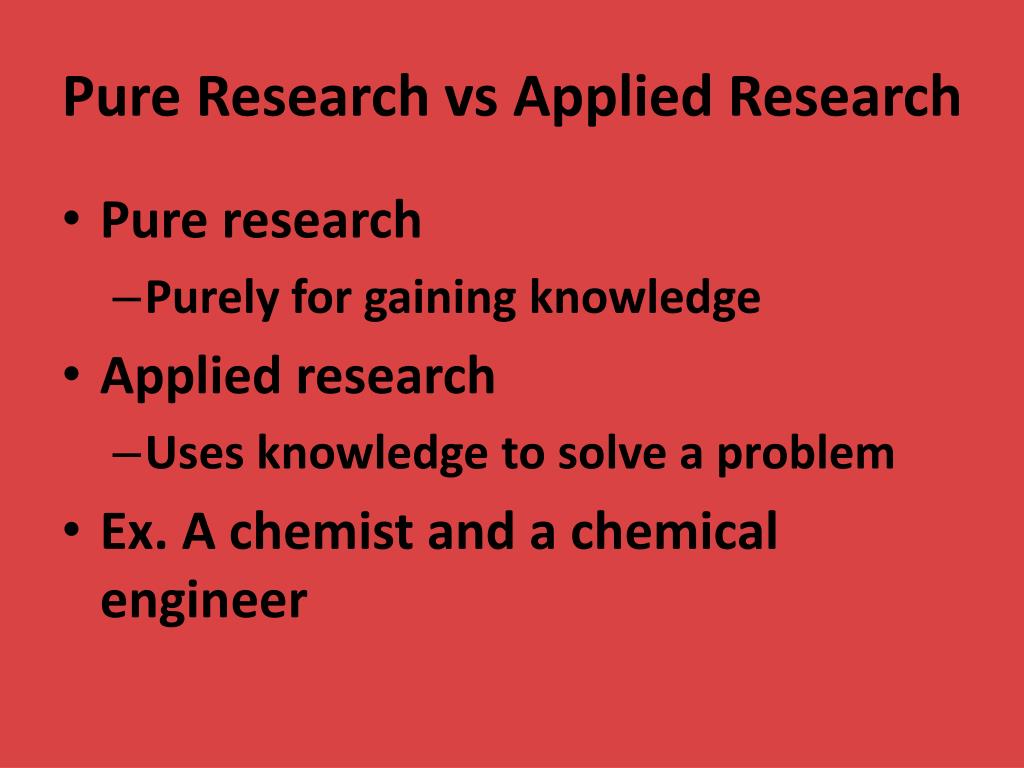 pure research project meaning