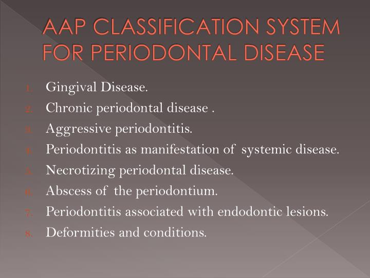 PPT - Classification Of Periodontal Diseases PowerPoint Presentation ...