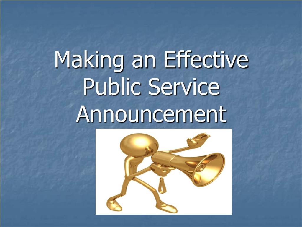 create a public service announcement assignment