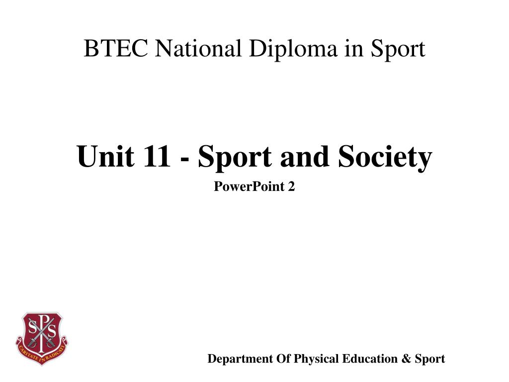 PPT BTEC National Diploma in Sport PowerPoint Presentation, free