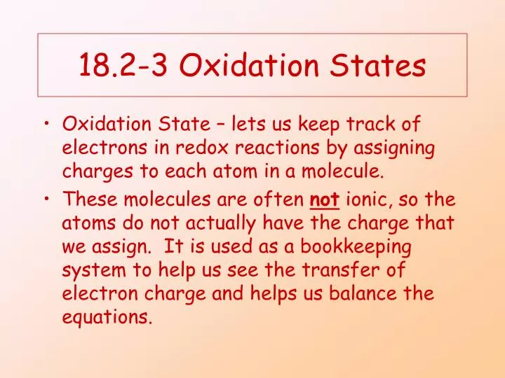oxidation numbers help
