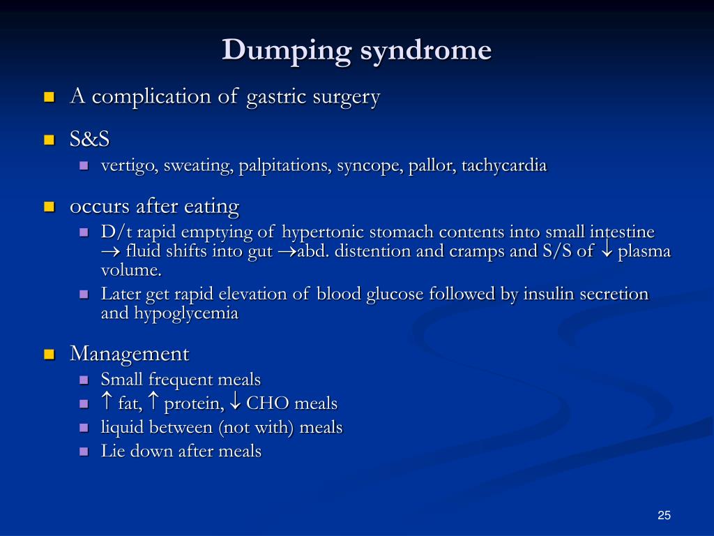 gerd dumping syndrome peptic ulcer patient care gastrectomy total ppt powerpoint presentation slideserve