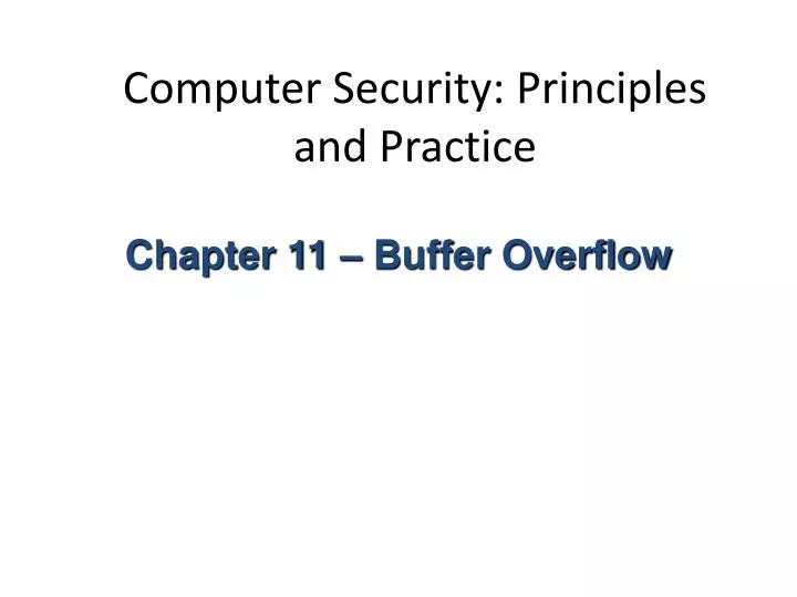 PPT - Computer Security: Principles and Practice ...