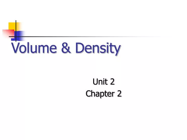 volume density n.