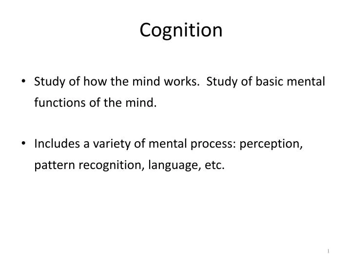 Ppt Cognition Powerpoint Presentation Free Download Id5606289