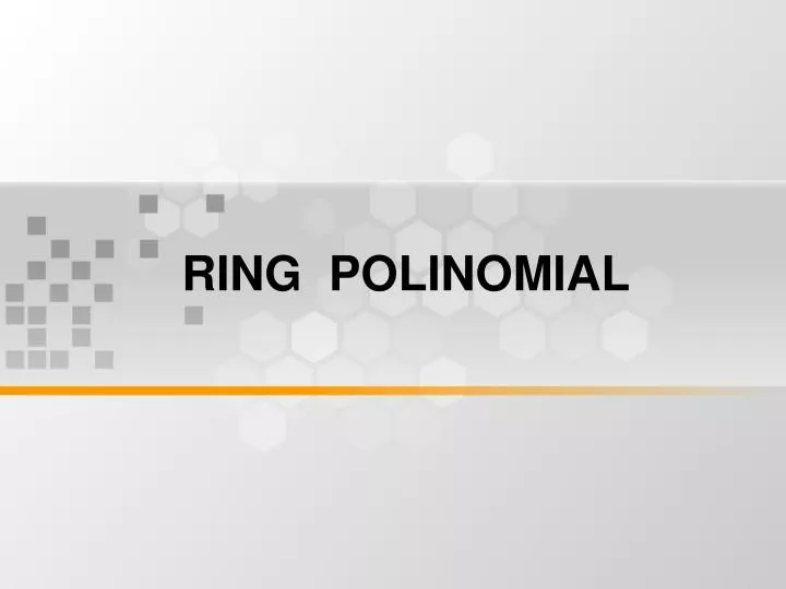 ring polinomial n.