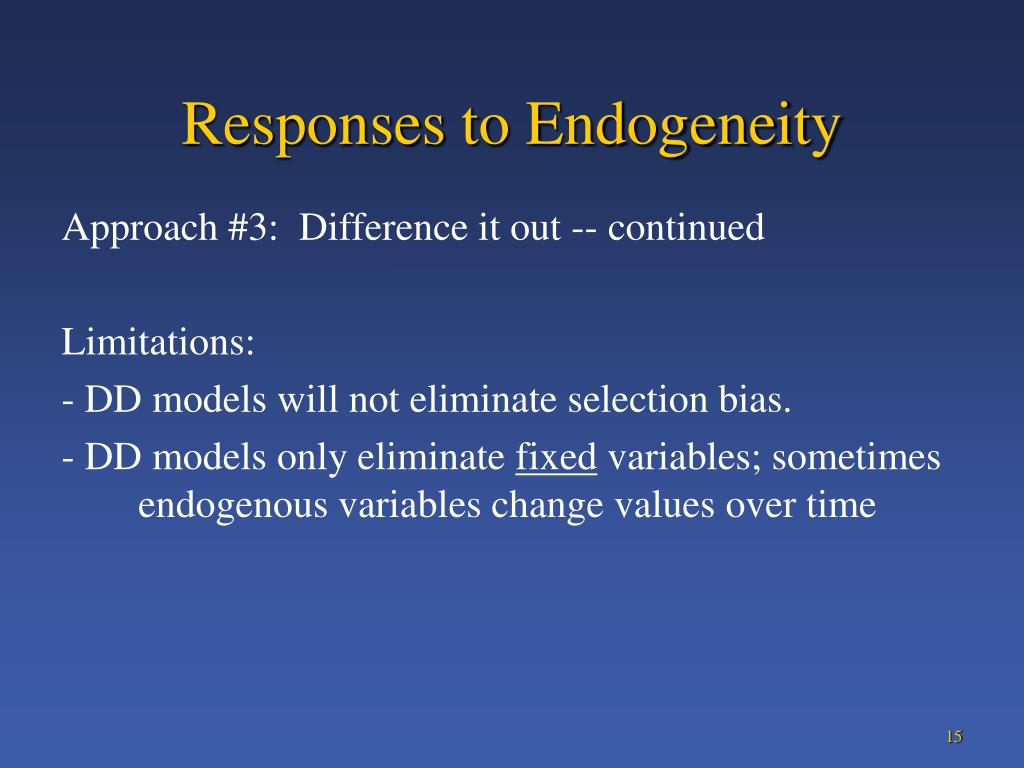 how to solve endogeneity problem