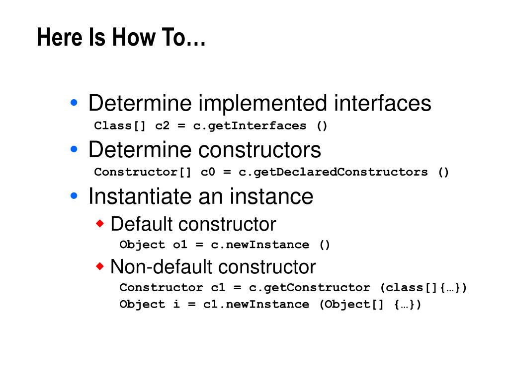 java reflection instantiate class