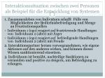 interaktionssituation zwischen zwei personen als beispiel f r die entwicklung von systemen