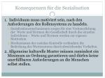 konsequenzen f r die sozialisation
