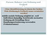 parson balance von ordnung und freiheit