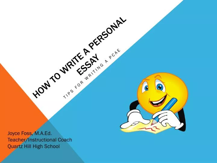 how to write a personal essay ppt