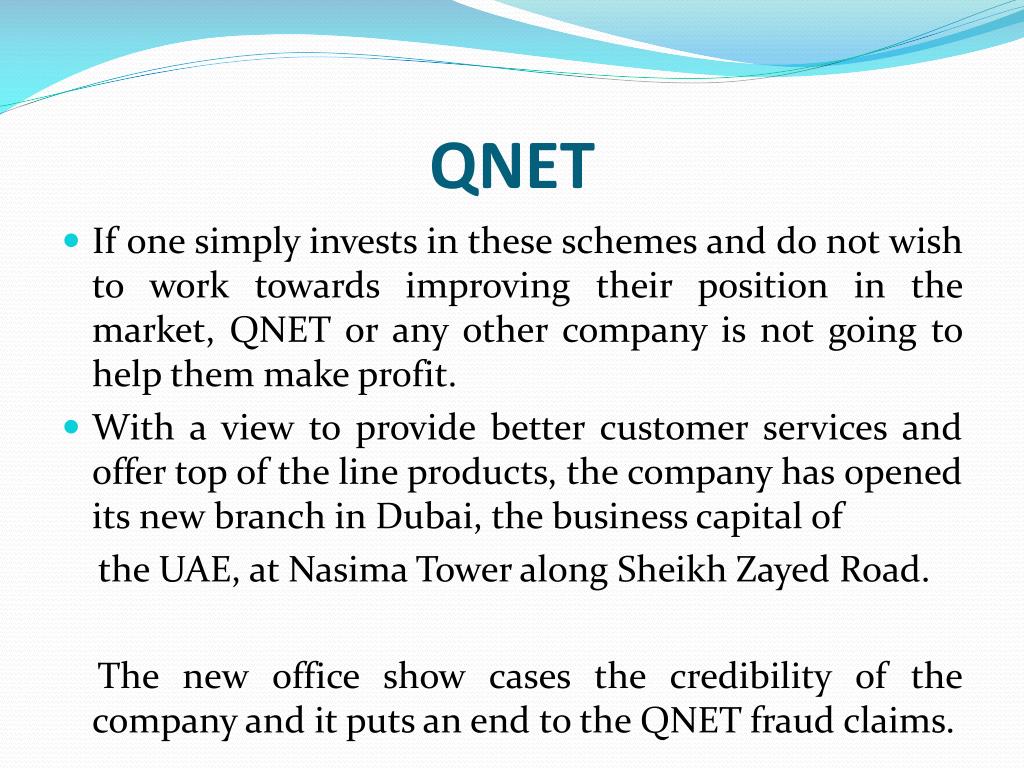 how to do presentation in qnet
