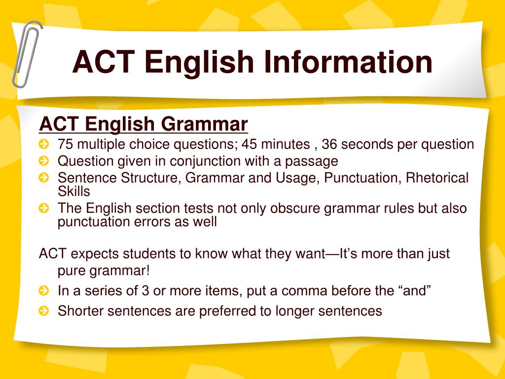 Act English Grammar Practice Worksheets