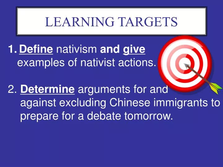 PPT - LEARNING TARGETS PowerPoint Presentation, free download - ID:5612978