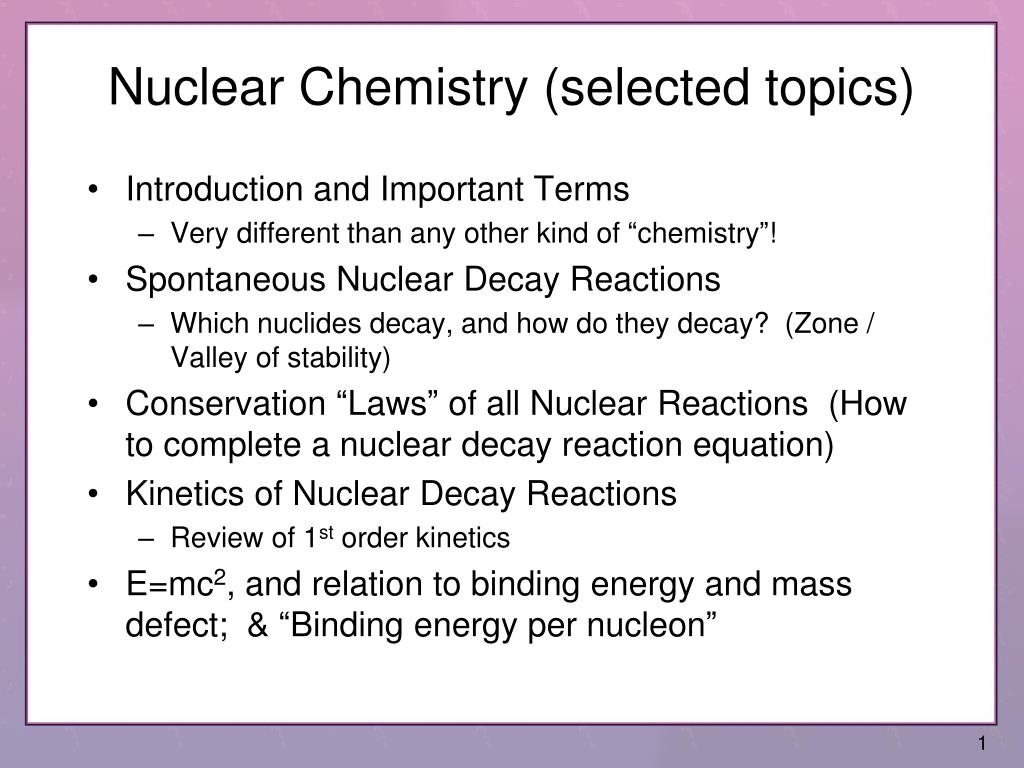 nuclear chemistry