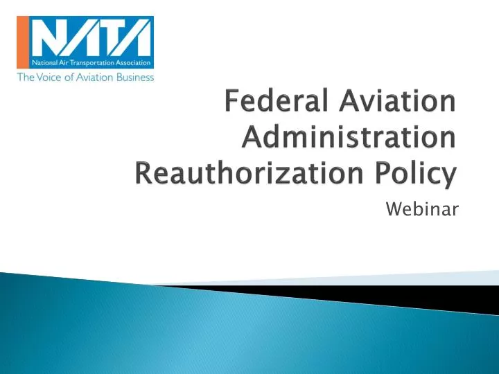 PPT Federal Aviation Administration Reauthorization Policy PowerPoint