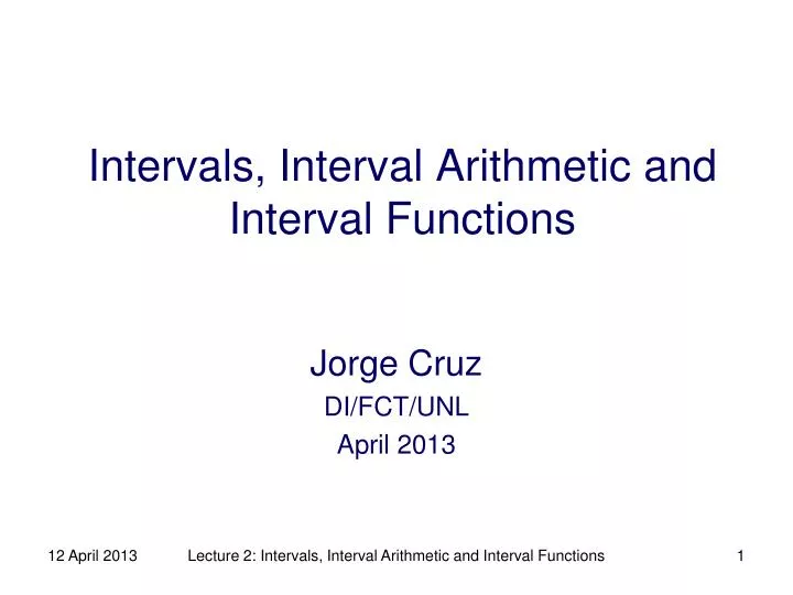 intervals interval arithmetic and interval functions n.