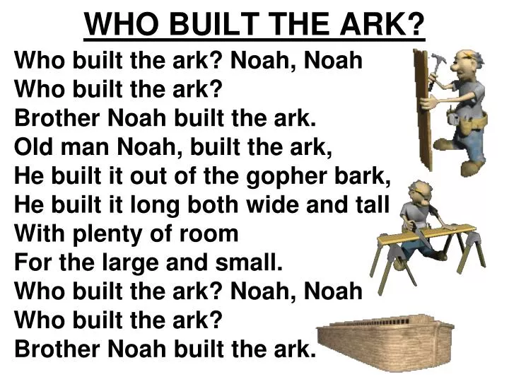 Ppt Who Built The Ark Powerpoint Presentation Free Download Id