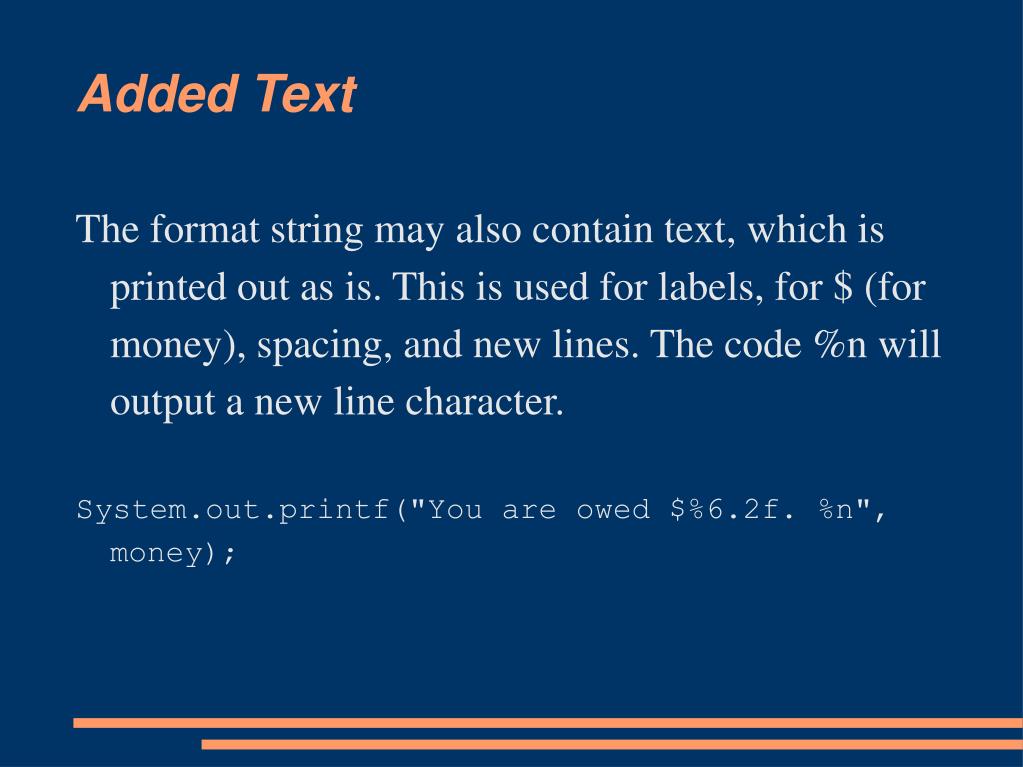 PPT - The printf Method PowerPoint Presentation, free download - ID:5614409