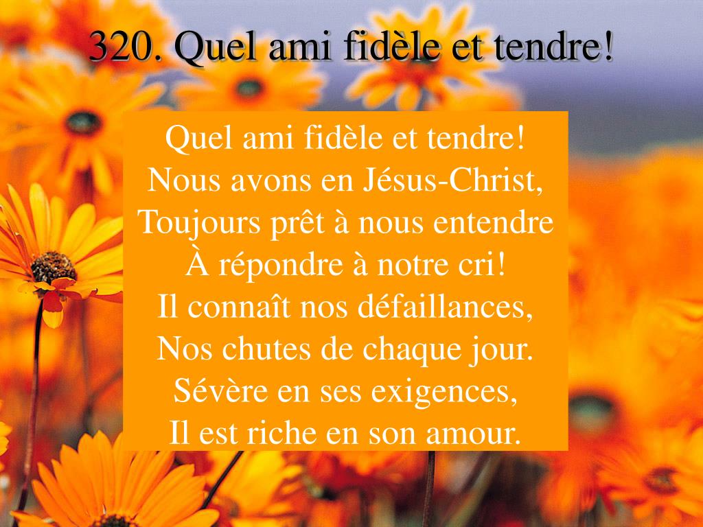 Ppt 3 Quel Ami Fidele Et Tendre Powerpoint Presentation Free Download Id