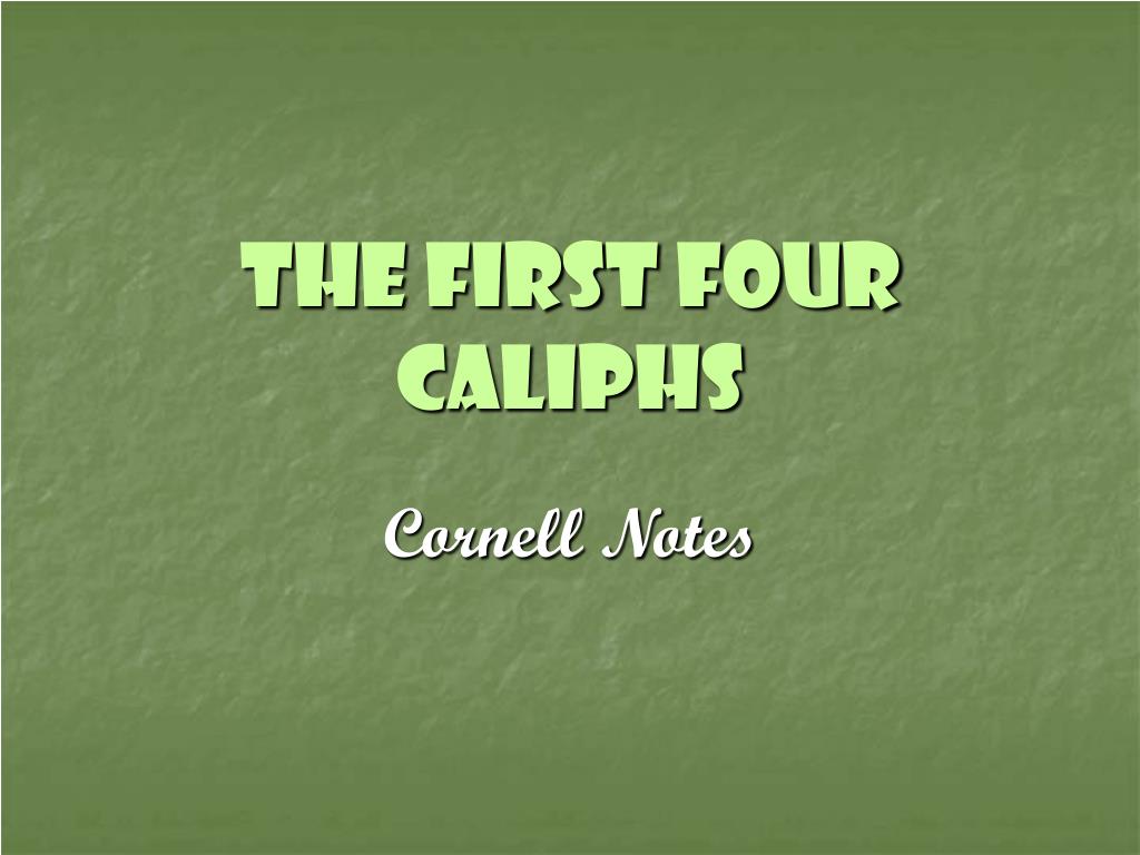 the first four caliph of islam