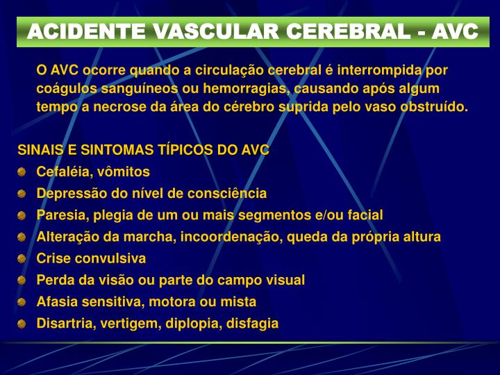 PPT - ACIDENTE VASCULAR CEREBRAL PowerPoint Presentation - ID:5615272