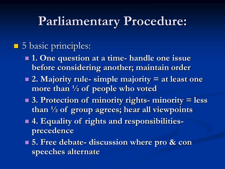 PPT Parliamentary Procedure PowerPoint Presentation ID5615793