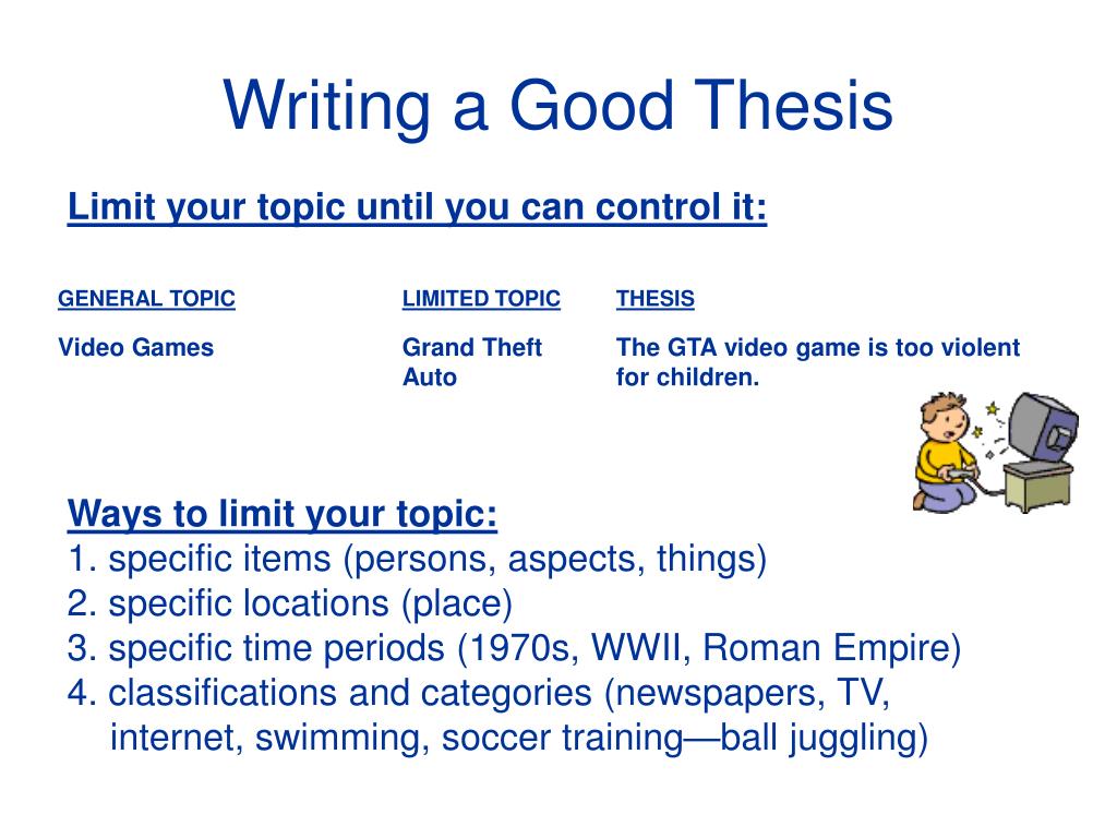 aspects of a good thesis