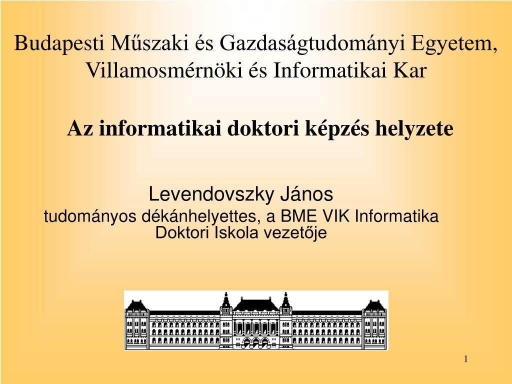 PPT - Budapesti Műszaki és Gazdaságtudományi Egyetem , Villamosmérnöki és  Informatikai Kar PowerPoint Presentation - ID:5616811