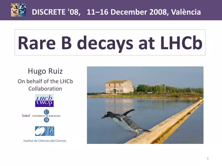 PPT - Rare B Decays At LHCb PowerPoint Presentation, Free Download - ID ...