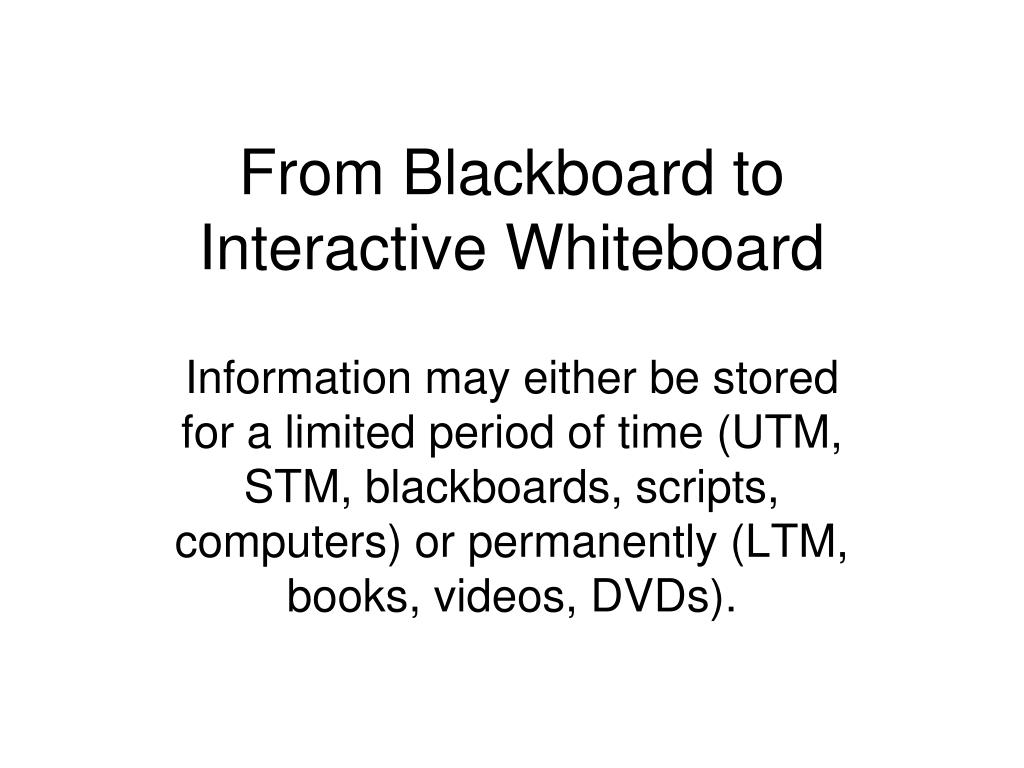 Blackboard utm