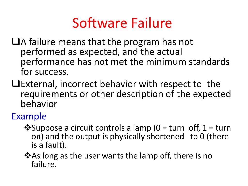case study of software failure