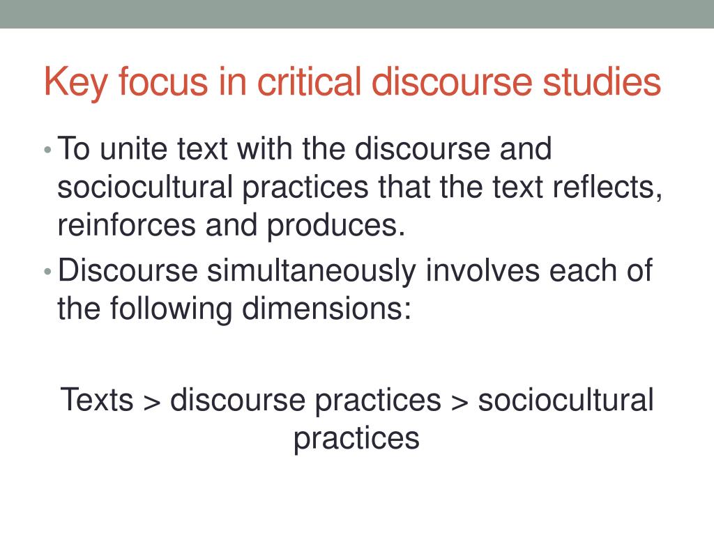 what is critical discourse research