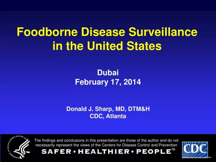PPT - Foodborne Disease Surveillance in the United States PowerPoint