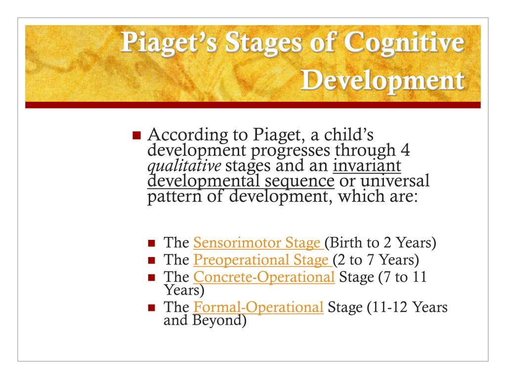 PPT - Cognitive Development: Piaget’s Theory and Vygotsky’s ...