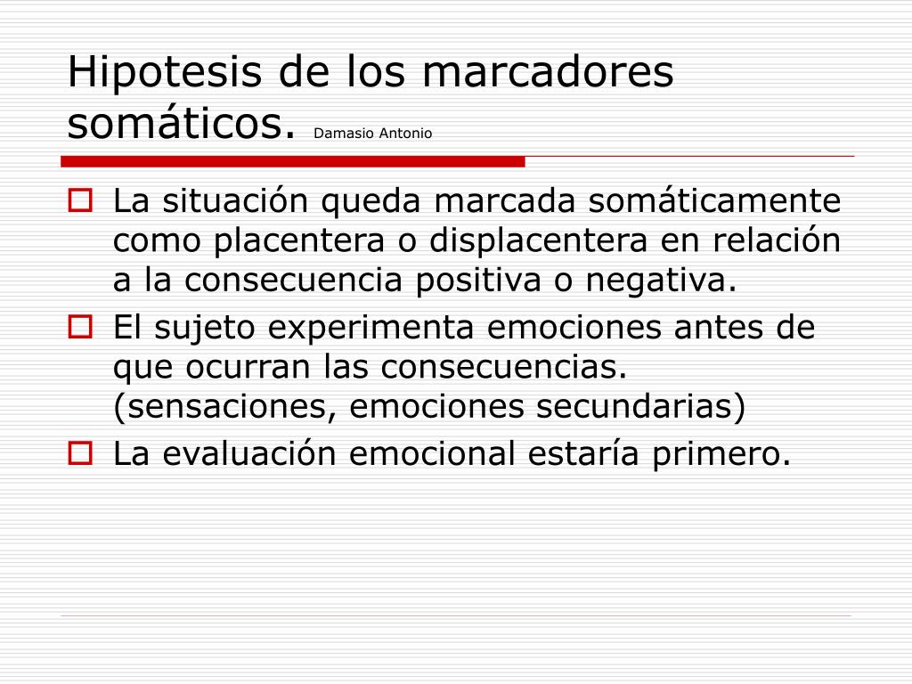 PPT - LA IMPORTANCIA DE LOS MARCADORES SOMATICOS EN LA CLINICA DEL  DROGADEPENDIENTE PowerPoint Presentation - ID:5620730