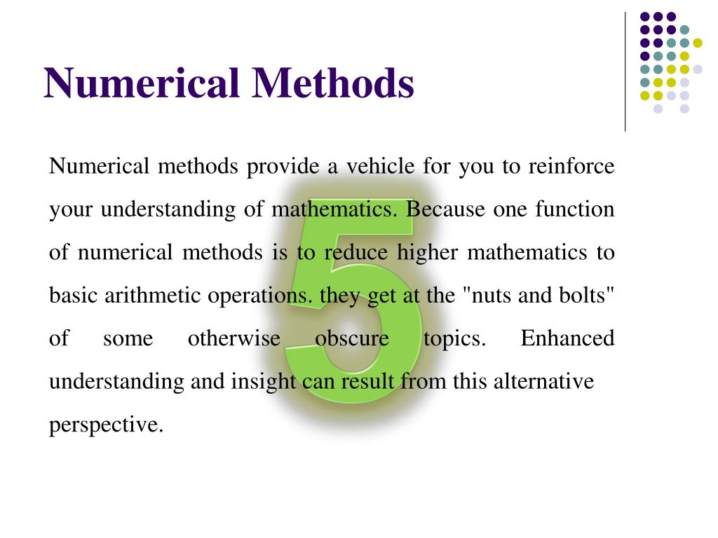 Numerical methods