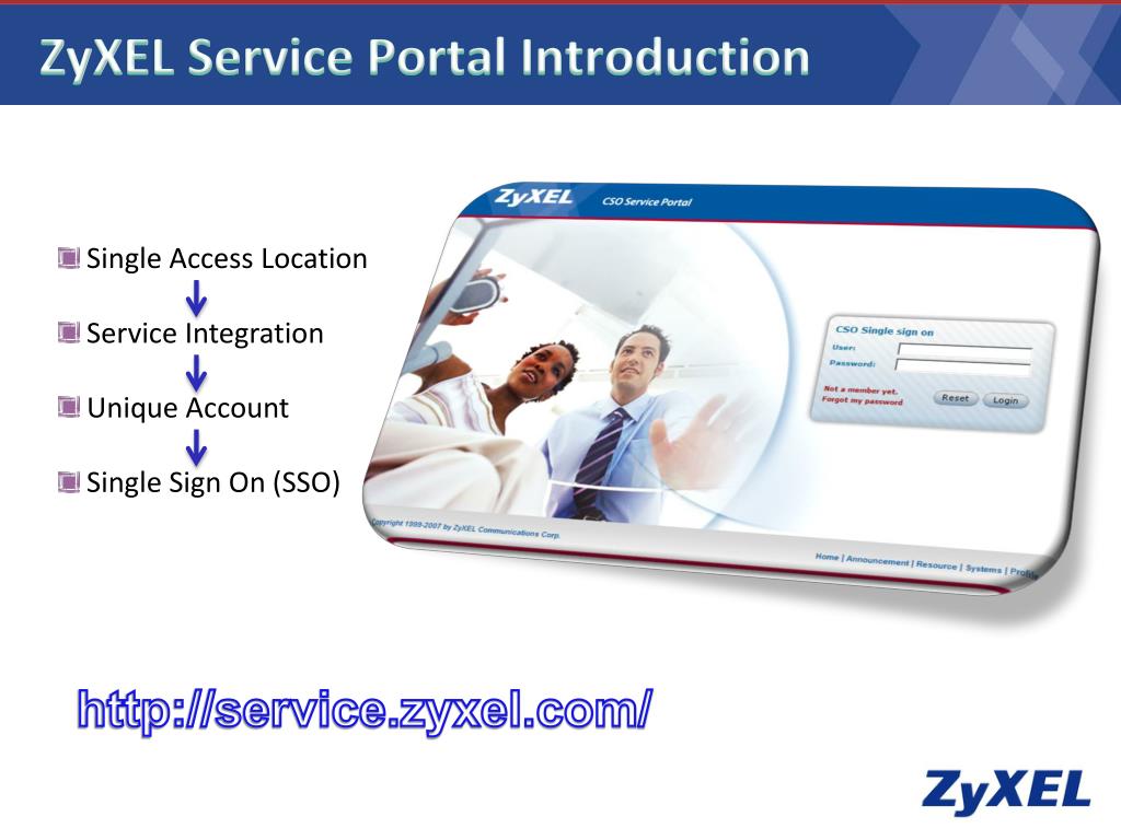 PPT - ZyXEL CSO - Service Portal 2008 - CSO PowerPoint Presentation, free  download - ID:5622380