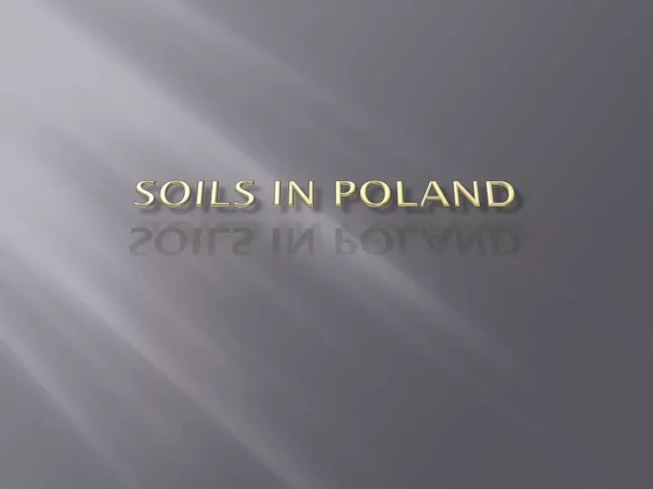 soils in poland n.