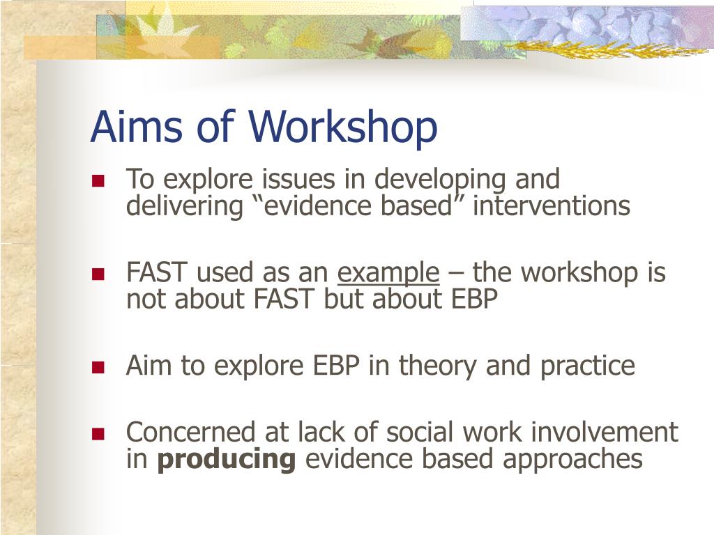 PPT - Aims of Workshop PowerPoint Presentation, free download - ID:5625084