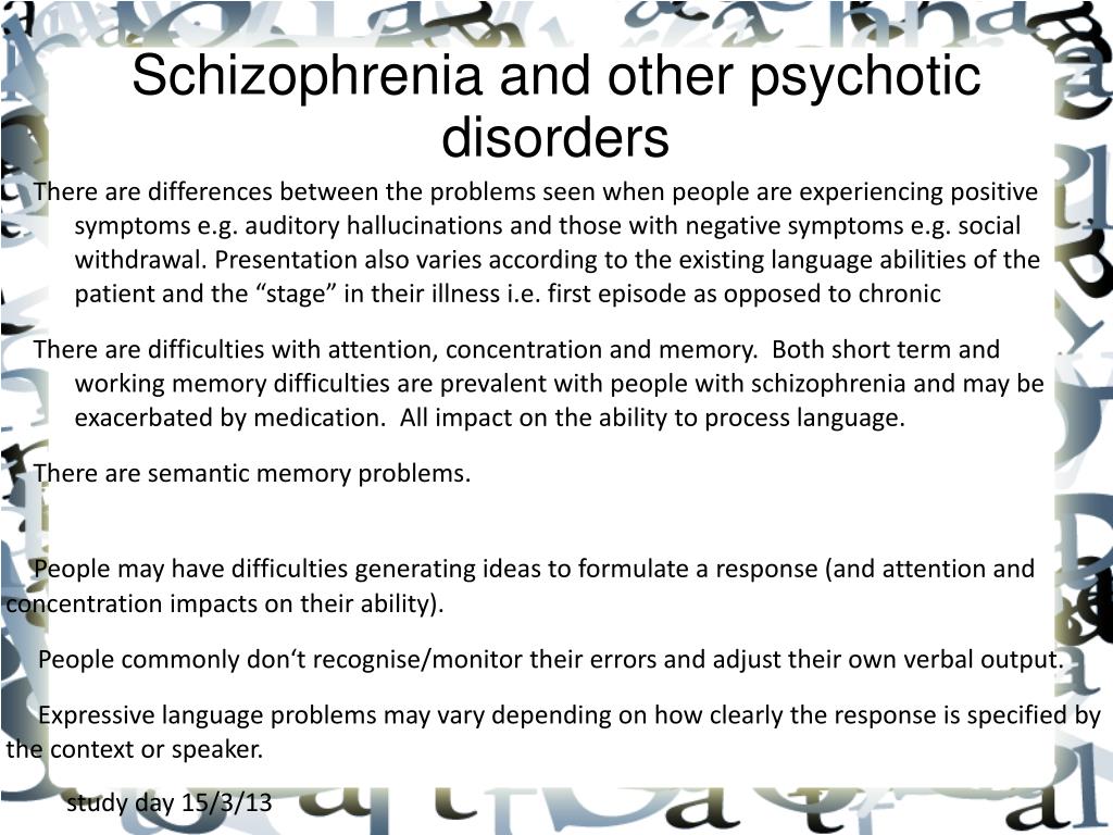 PPT - SPEECH AND LANGUAGE THERAPY IN MENTAL HEALTH PowerPoint ...