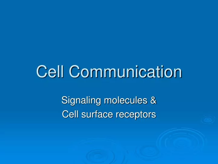 cell communication n.