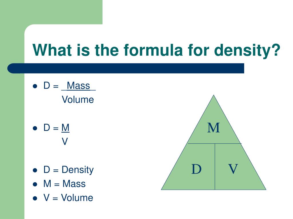 formula for density formula for density