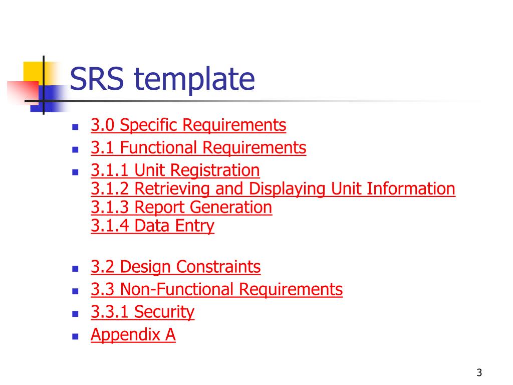 PPT Requirements Engineering SRS PowerPoint Presentation, free