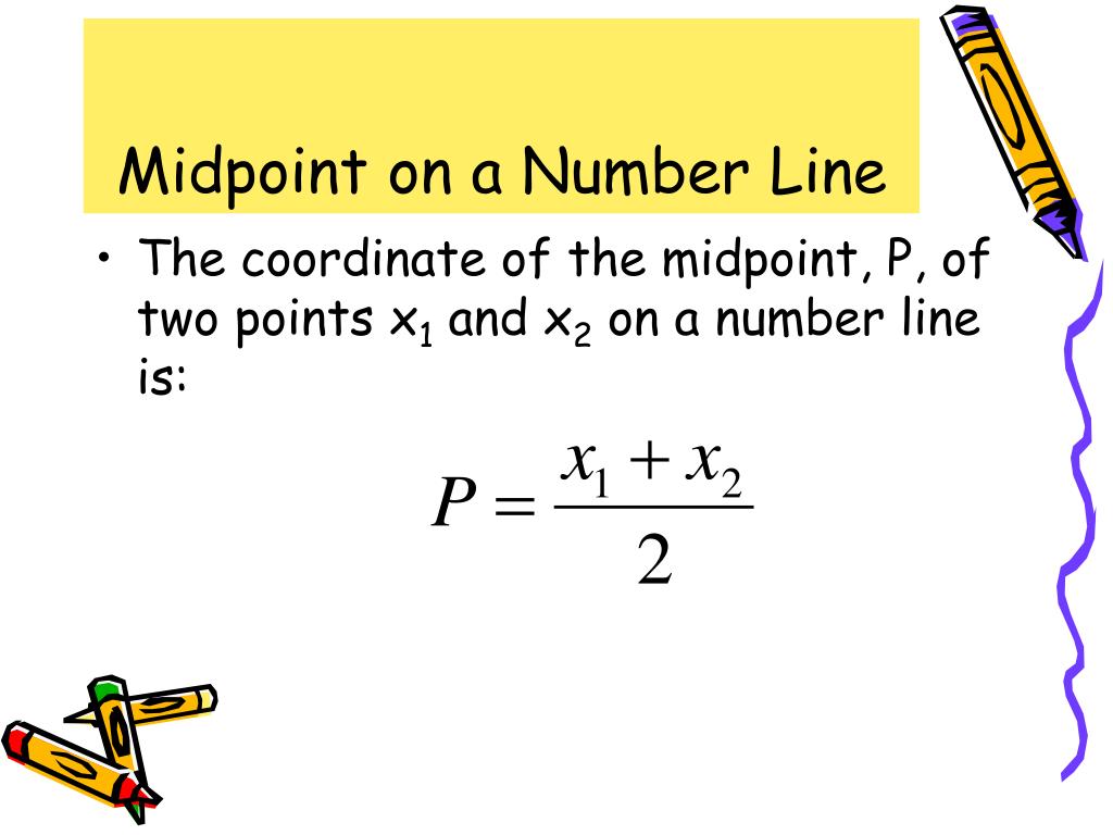 Midpoint Formula Number Line Worksheet