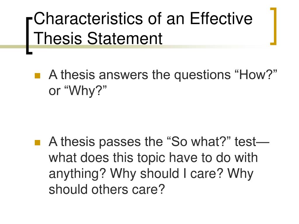 effective thesis statement