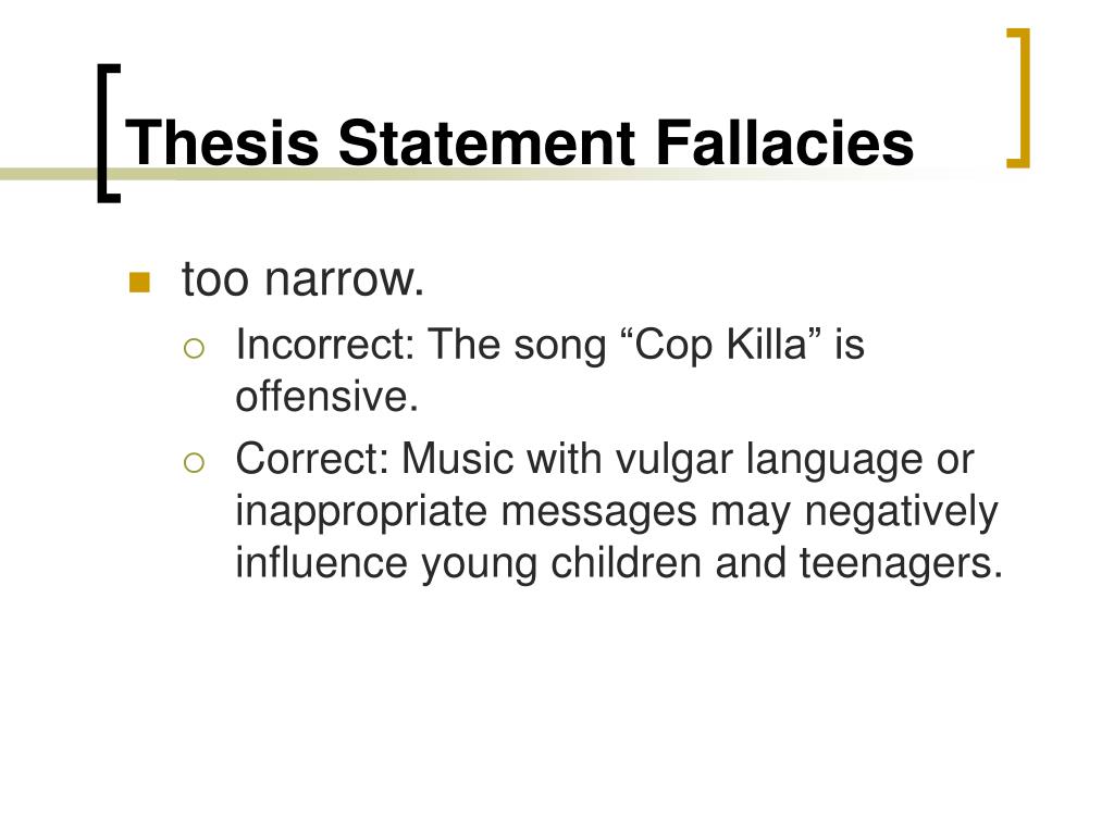 thesis statement for music