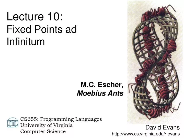 david evans http www cs virginia edu evans n.